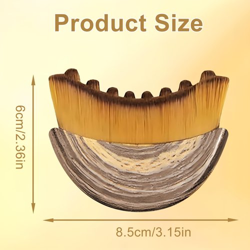 2PCS Lymphatic Contour Face Brush - Ultra-Soft Bristles for Facial Lymphatic Drainage, Chin & Jawline Sculpting, Ergonomic Design for Depuffing - Gua Sha Brush Alternative, Dry Brush for Face