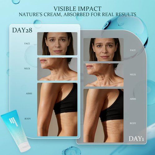 Leadyeah Advanced Crepey Skin Repair Cream – Anti Wrinkles for Crepey and Sagging Skin – Tightening-Looking Moisturizer for Face, Neck, Chest & Body – 100g