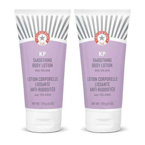 First Aid Beauty - KP Smoothing Body Lotion | 10% AHA Exfoliation & Deep Hydration, 6 oz, 2-Pack