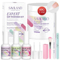 SAVILAND Clear Dip Powder Nail Kit - 60g (2.1oz) Professional Dipping Powder Set for French Manicure
