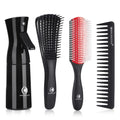 Skiennix Hair Brush Set - Detangler Brush for Natural Curly Hair | Includes Styling Spray Bottle