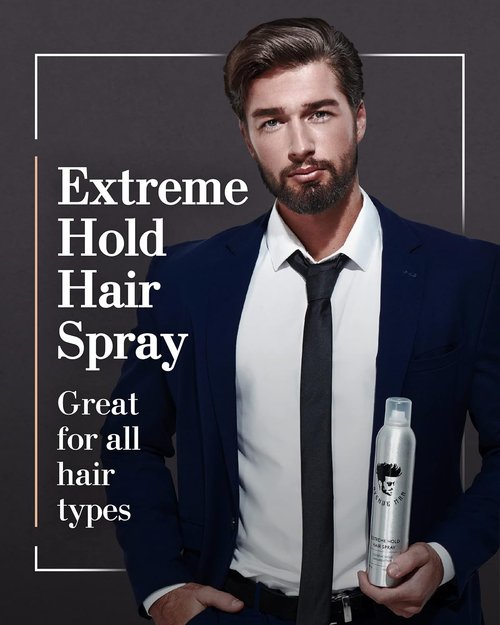 Avenue Man Extreme Hold Hairspray - Paraben-Free Hair Spray with Natural Extracts | 9.0 oz for Extra Firm Hold