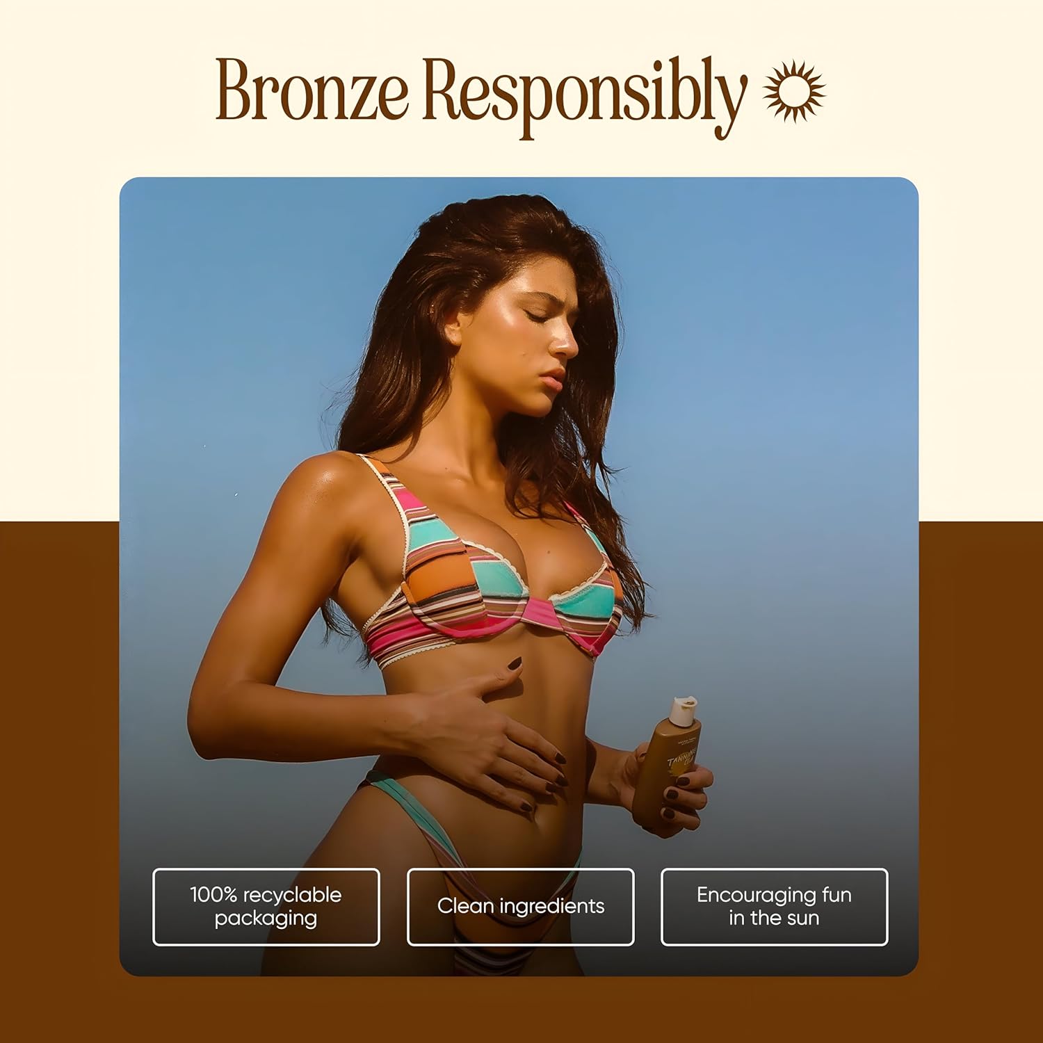 Tanning Club Browning Lotion - Sun Tanning Accelerator with Kukui Nut & Argan Oils - 150 mL