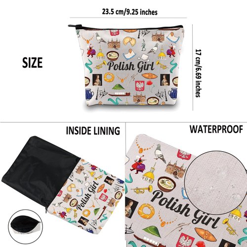 G2TUP Funny Lover Makeup Bag - Polish Landmarks Cosmetic Bag - Vacation Gift Souvenir