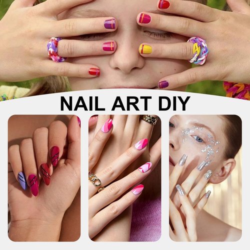Shine Chance 3Pcs 3D Nail Brushes Set Size 2 4 5, Kolinsky Hair Acrylic Flower Nail Art Brush, Art Design & Polish Mistake Cleaning Manicure Tools for Women Acrylic Application, Silver