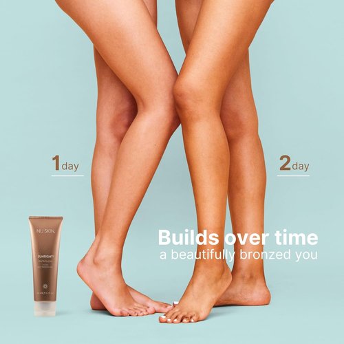 Nu Skin Sunright Insta Glow Self Tanner Gel - Natural Summer Tan for Face & Body | 4.2 oz | Enriched with Vitamin E & Avocado Oil