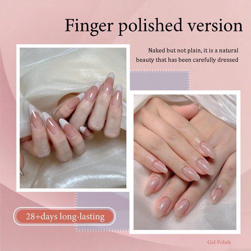 CAMILA ¿ 6pcs 15ml Hema Free Tpo Free Gel Polish Set Jelly Pink Gel Nail Polish Kit Soak Off Gel Polish Manicure Salon For Women J Set