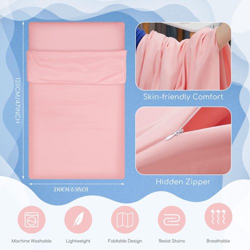 Irenare Self Tan Sleep Sack Reusable Body Self Tanners Lightweight Breathable Tanning Sleeping Sac for Bed Travel Sleeping Bag (Pink)