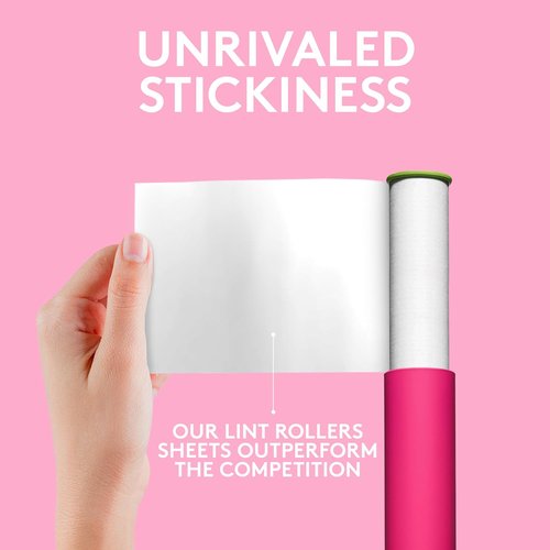 Flint Classic Mini Lint Roller - Retractable Design with 90 Extra Sticky Sheets | Portable Pet Hair Remover