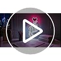 Skeleton Neon Sign for Wall Decor LED Neon Lights - Skeleton Finger Heart Variation