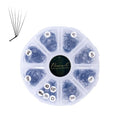 1200 Premade volume fans eyelash extension | 8 sizes-in-1 round mixed box | Includes lengths 9-16mm | C, CC, D, M, L curl| For professional lash artists | 6D Volume (L+ Curl 90°)