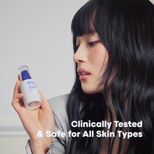 BONCEPT Retinol 500 IU Serum – Wrinkle & Fine Line Care, Pore Refining & Lifting, Hydrating Serum with Retinol & Bakuchiol – Gentle Daily Skincare for Sensitive Skin, K-Beauty, 1.01 fl. oz. 30 ml