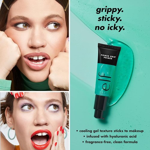 e.l.f. Power Grip Primer Mini - Hydrating Gel Face Primer for Smooth Skin & Long-Lasting Makeup