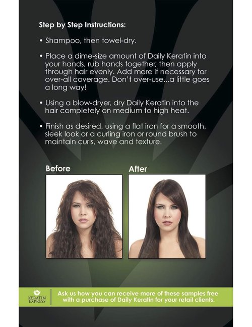 Keratin Express Daily Keratin Treatment - Fast Blowout Frizz Control & Heat Protection | 7 fl oz