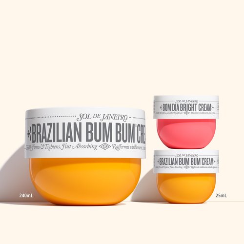 Sol de Janeiro Mini Body Cream Trial Set - Travel Size Set - Beauty Minis - Brazilian Bum Bum Cream & Bom Dia Bright Cream - 2 Piece Set 25 mL - $24 Value