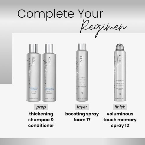 Kenra Platinum Voluminous Touch Memory Spray 12 - Bodifying Hairspray for Lasting Style | 96-Hour Hold, Soft Volume