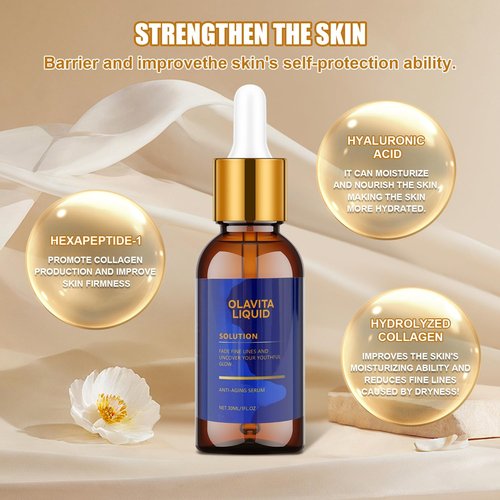 Olavita Liquid, Olavita Liquid Solution Anti Aging Serum, Vitamin C & E Serum,Olavita serum for wrinkles, Diminishes Fine Lines & Wrinkles For A Youthful Glow (2pcs)