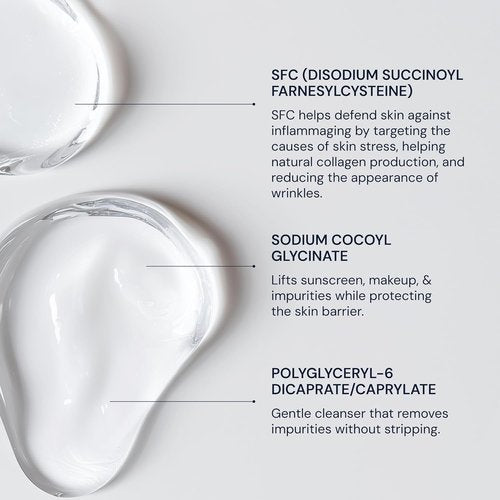 Blueprint Bryan Johnson Gentle Facial Cleanser - Age-Defying Gel with SFC & Hyaluronic Acid for Firm, Balanced Skin - Vegan & Fragrance-Free