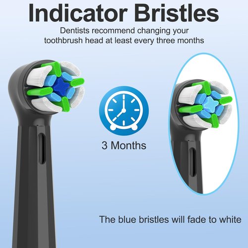 Qitizu Replacement Heads Compatible with Oral B iO Electric Toothbrush, Replacement Toothbrush Heads Fit for Oral-B iO 2/3/4/5/6/7/8/9/10 Series Toothbrush, 8 Packs (Black)