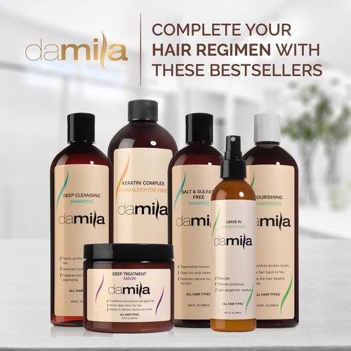 Damila Repair & Shine Serum - Split End Repair & Frizz Control for Brilliant Shine | 4.1 Fl Oz