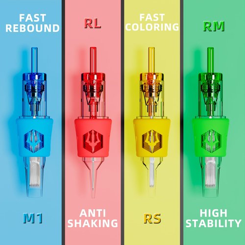POSEIDON Tattoo Gun Kit, Wireless Tattoo Pen Kit Tattoo Kit with 2Pcs Battery and 20 Pcs Tattoo Cartridge Needles, 7 Stroke Settings, Normal/Dot Modes, LED Display, Complete Tattoo Machine Kit