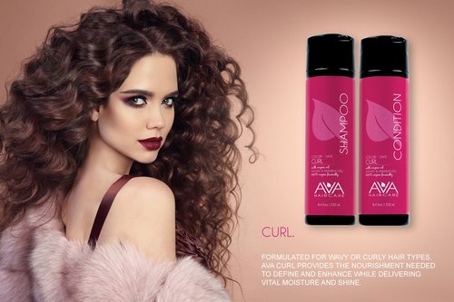 Ava Haircare - Curl Shampoo And Conditioner - Vegan, Sulphate Free, Paraben Free, Cruelty Free - Argan Oil Shampoo and Conditioner (Set of 2, 8.4oz Each)