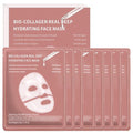 Qawnfy 5PCS Bio-Collagen Face Mask, Bio-collagen Real Deep Mask, Collagen Mask Overnight, Hydrating Hydrogel Masks, Anti Aging, Firming, Elasticity Improvement, for All Skin Types, 1.19 Fl Oz