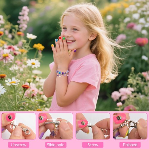 BATTOP Kids Nail Polish Set for Girls - Kids Nail Art Kit with Dryer & Fake Nail & Sticker & Water Based Nail Polish & Nail Art Pen - Idea Gifts for Girls Ages 6 7 8 9 10 11 12