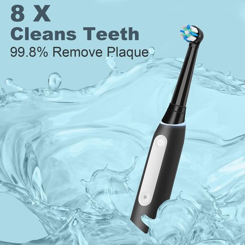 10 Pack Replacement Heads Compatible with Oral B IO 2/3/4/5/6/7/8/9/10/Deep Clean Series Electric Toothbrush, Brush Heads Refill Compatible with Oral B IO for Teeth and Gums Care (Black/White)