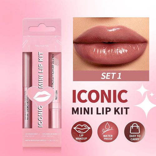 Regine Switzerland Matte Liquid Lipstick Set - Long Lasting Hydrating Lip Balm & Liner | 3PCS Non-Sticky, Waterproof
