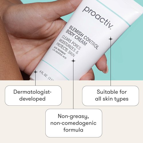 Proactiv Blemish Control Body Cream - Exfoliating Salicylic Acid Clears Breakouts. Formulated for Acne-prone Skin, 4 fl oz