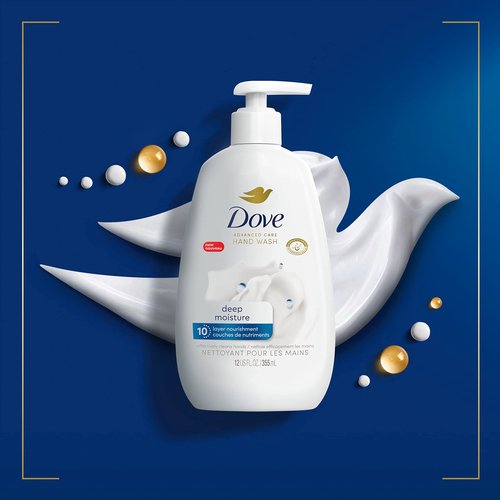 Dove Advanced Care Hand Wash Deep Moisture 4 Count for Soft, Smooth Skin, More Moisturizers & Advanced Care Hand Wash Shea Butter & Warm Vanilla 4 Count for Soft, Smooth Skin