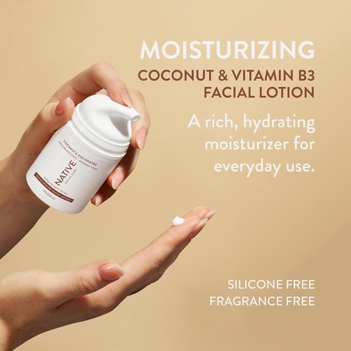 Regine Switzerland Daily Facial Moisturizer - Hydrating Cream with Vitamin B3 & Coconut, 1.7 fl oz