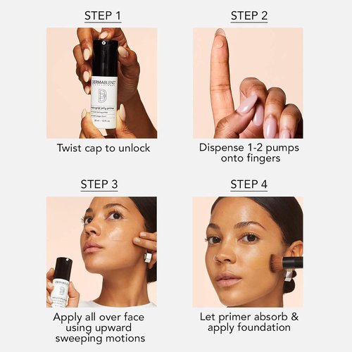Dermablend Insta-Grip Jelly Primer - Silicone-Free Face Primer for Dry Skin | Pore Minimizing, 1.0 Fl Oz