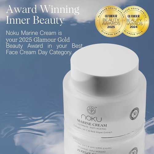 Noku Marine Cream - EWG Verified Ultra-Hydrating Anti-Aging Moisturizer with Red Algae & Vegan Collagen | 50 ml | Vegan & Cruelty-Free