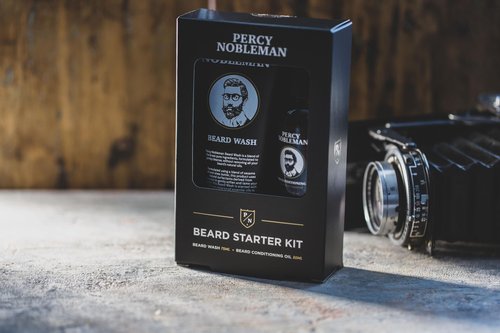 Percy Nobleman Beard Starter Kit, A Beard Grooming Kit Containing Beard Oil and Wash, 30ml / 75ml
