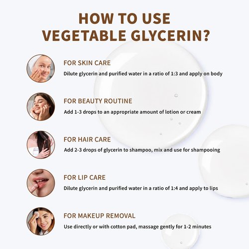 MAYJAM 100% Natural & Pure Vegetable Glycerine, 16 fl. oz. Vegetable Glycerin Liquid Body Oil for Skin, Face, Hair Care, Massage Oil for Moisturizing and Hair Benefits, Carrier Oil for Essential Oils