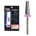 16mm 5 in 1 Tapered Barrel Nail Drill Bits, 3/32'' Safety Tungsten Carbide Bits for Professionals, Right & Left Rotation, Manicure Cuticle Gel Acrylic Removal Polishing, Technicians Bits, Double Fine