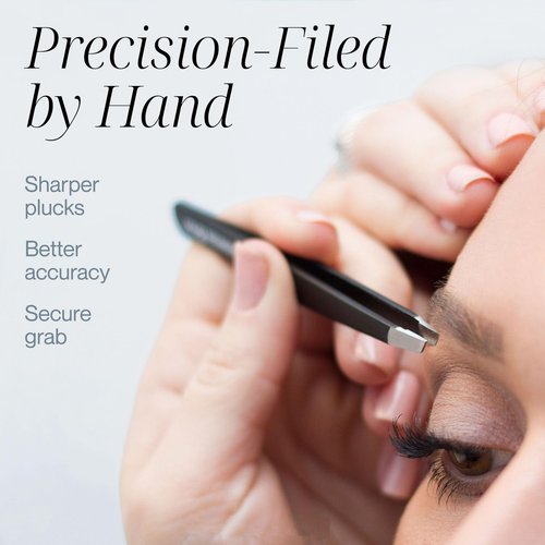 Tweezers Set - Tweezer Guru Stainless Steel Slant Tip Eyebrow Tweezers Set - Great Precision for Facial Hair, Ingrown Hair, Blackhead and Splinter Remover (4-Pack)