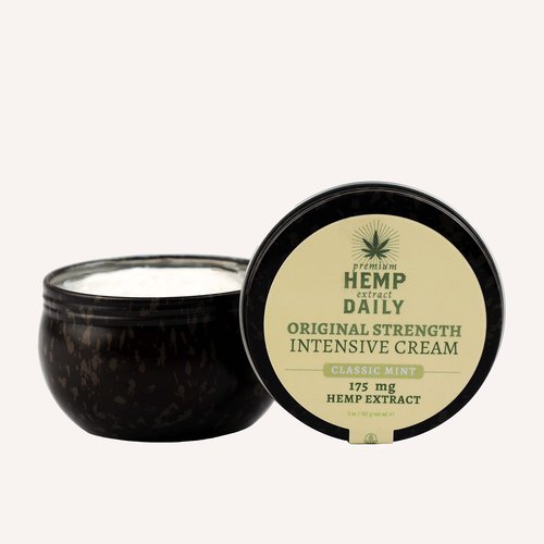 Hemp Daily Intensive Cream | Hemp Cream with Essential Oils | Vegan, Organic Ingredients | 5.0 Ounces (Classic Mint)