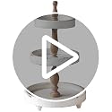 Rustic Wooden 3-Tiered Tray Stand - Distressed Farmhouse Decor