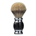 JEQUIL&CORENVEO 100% Silvertip Badger Hair Shaving Brush, Handmade Shaving Brush with Fine Resin Handle and Stainless Steel Base (Black)