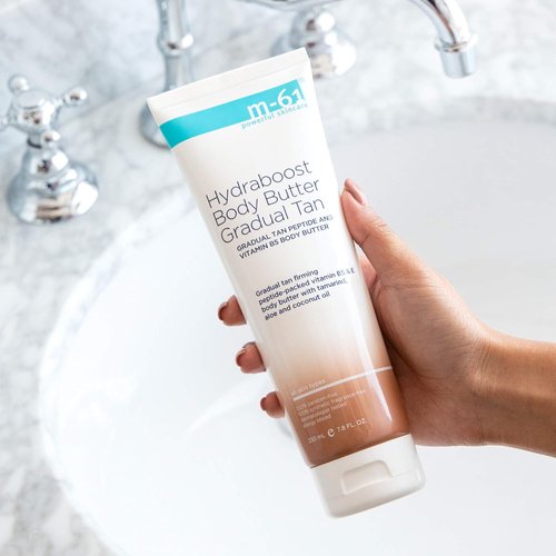 M-61 Hydraboost Gradual Tan Body Butter - Unscented Hydrating Lotion for Streak-Free Glow | 7.8 Fl Oz