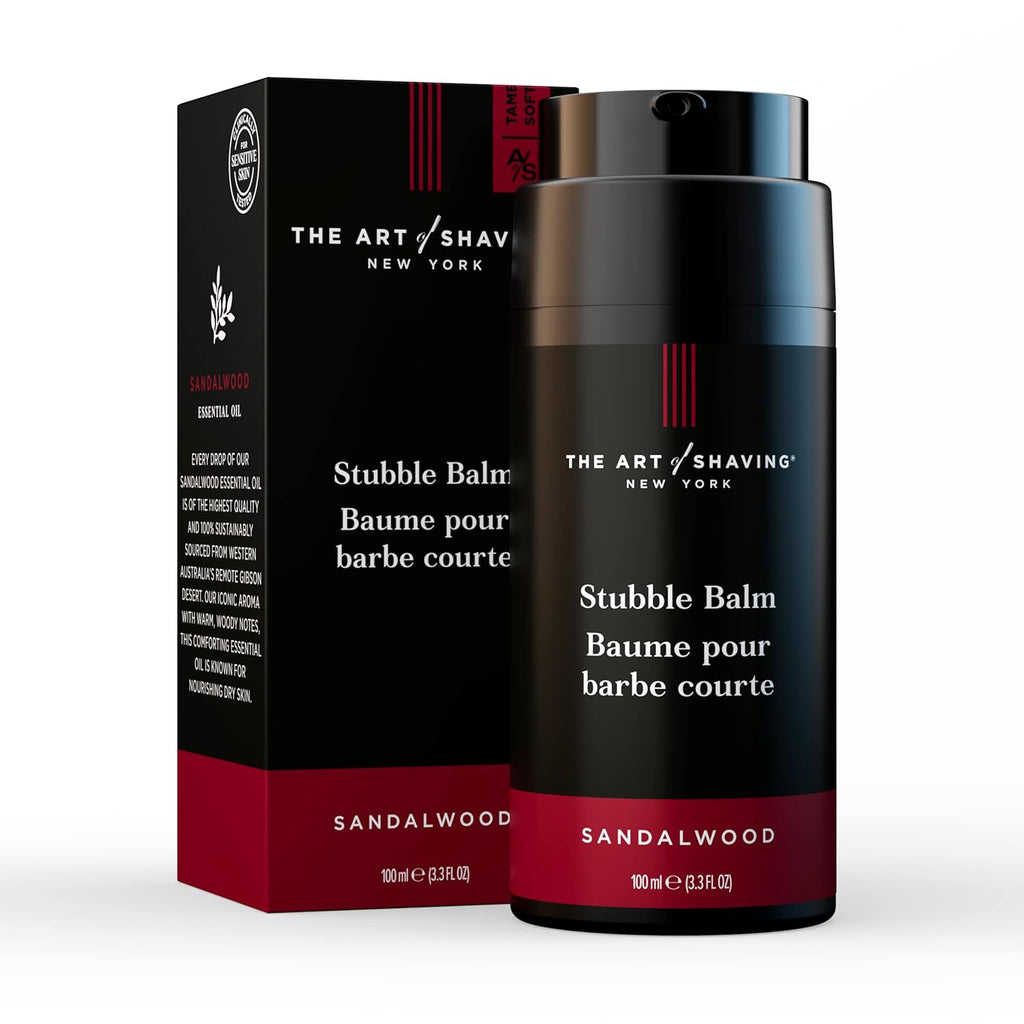 The Art of Shaving Beard Balm - Hydrating Conditioner for Stubble, Sandalwood Scent, 3.3 Oz