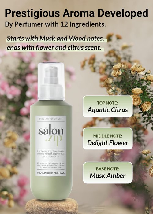 JUNG SAEM MOOL OFFICIAL Salon.ZIP Protein Hair Treatment Pack - 6.8 fl oz (200 ml) | Korean Beauty | Hair Essence Cream for Damaged Hair