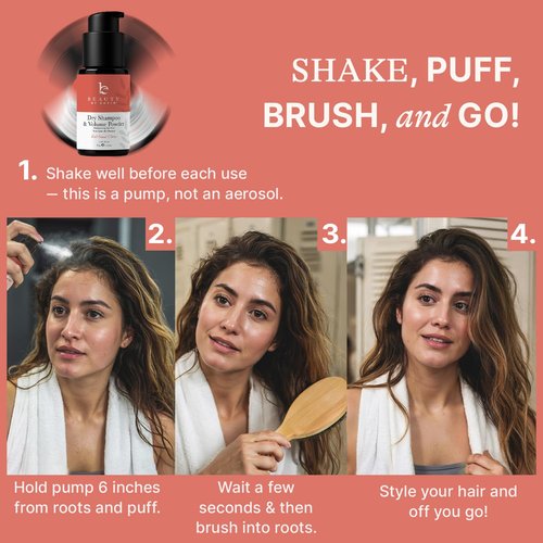 Beauty by Earth Non-Aerosol Dry Shampoo Powder - Volumizing, Non-Toxic Formula with Biotin | Made in USA