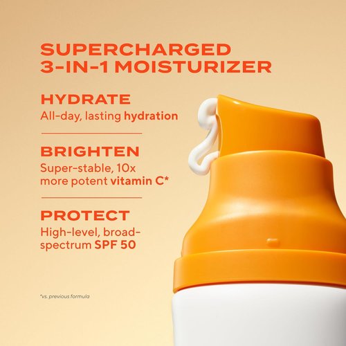 Murad Superactive Brightening Moisturizer SPF 50 - Hydrating Vitamin C Facial Sunscreen with Lipid-Boosting Technology