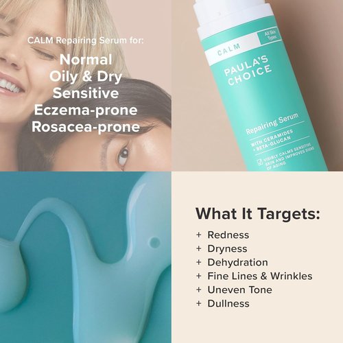 Paula’s Choice CALM Repairing Serum - Soothes Redness & Hydrates Sensitive Skin - 1 Fl Oz