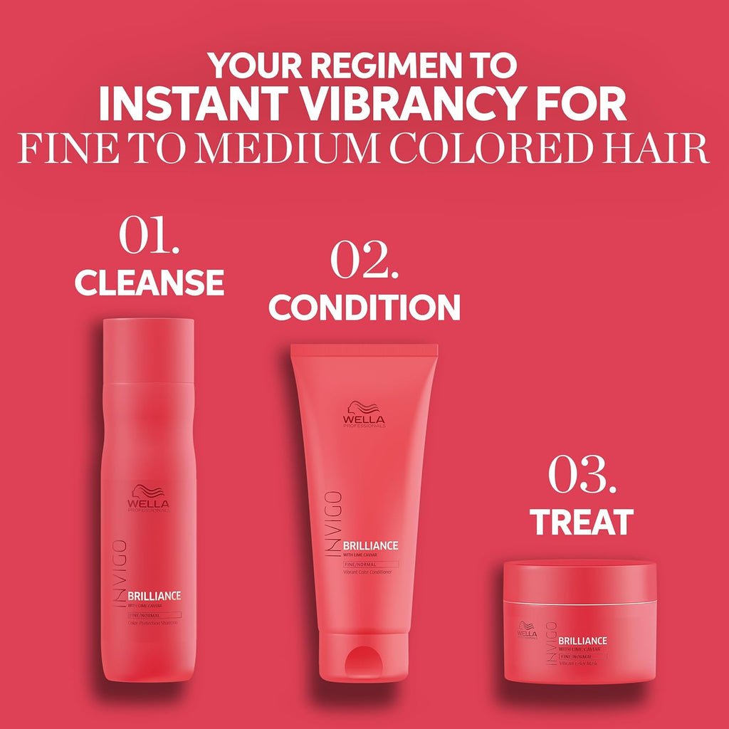 Wella Professionals Invigo Brilliance Hair Mask - Color Vibrancy Conditioning Treatment | 5.07 oz