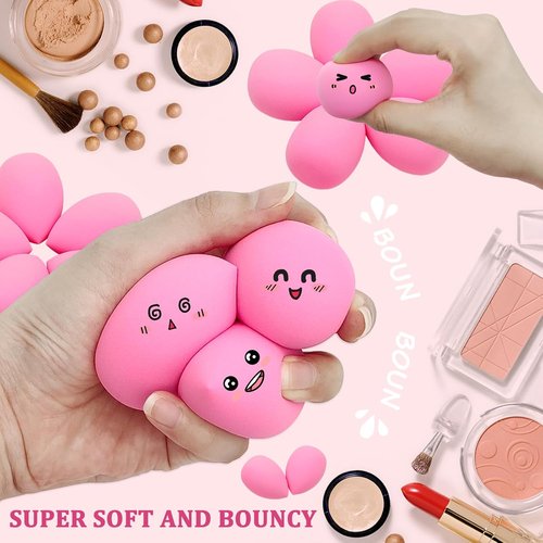 Skiennix 12-Piece Makeup Sponge Set - Latex-Free Flawless Soft Face Puffs for Powder & Liquid Makeup